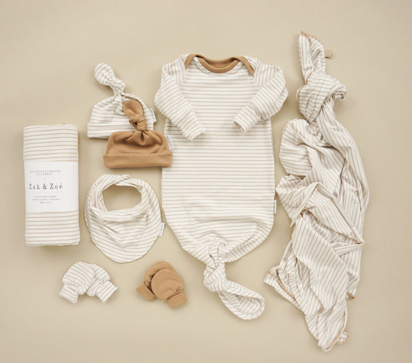 Ocre newborn mittens