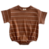 Organic ribbed t-shirt bubble - Saddle stripes