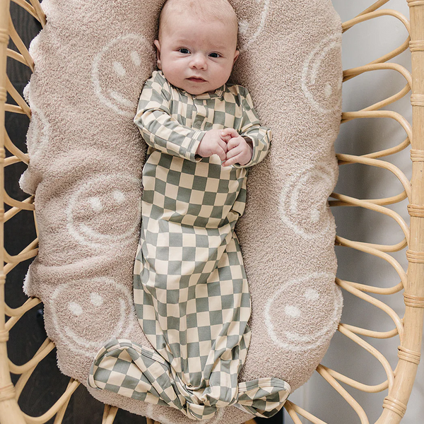 Dormeuse bambou - Ginghan vert pâle