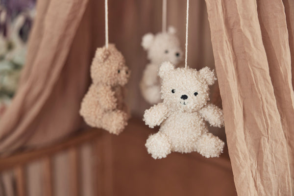 Baby mobile - Teddy bear biscuit/natural