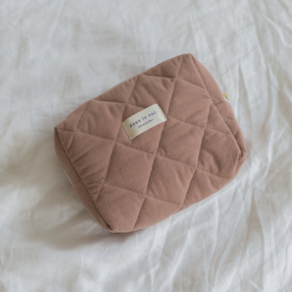 Quilted pouch - Old rose 