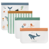 Ensemble de 4 sacs de rangement/collation étanches - Créatures de la mer