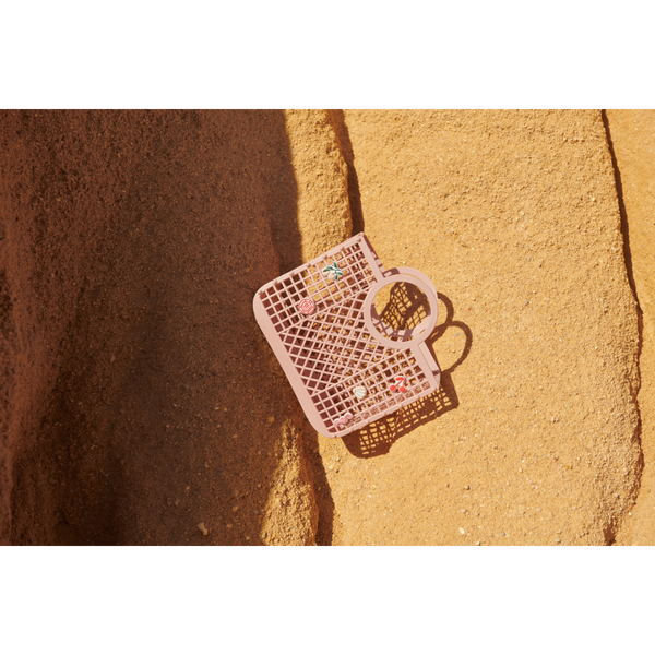 Panier samantha avec breloques - Rose