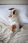 Bunny knit bonnet - Cocoa fleck