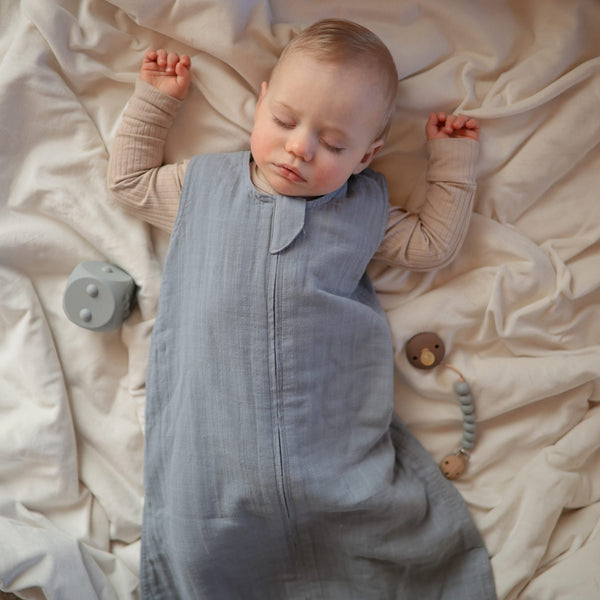 Organic cotton sleep bag - Baby blue