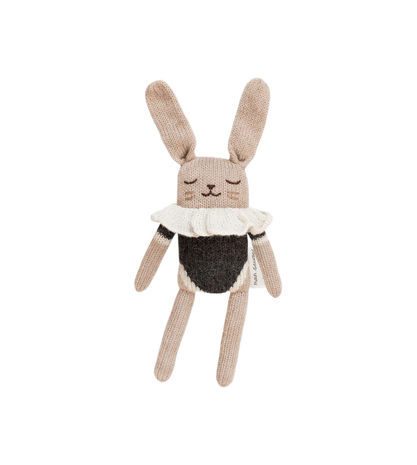 Bunny knit toy - Black bodysuit