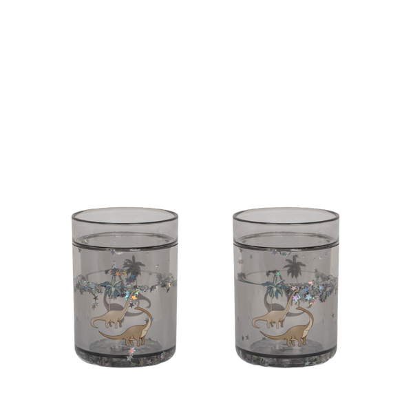 2 pack glitter cups - Dino