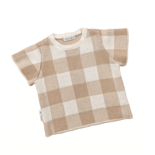 T-shirt de tricot - Gingham