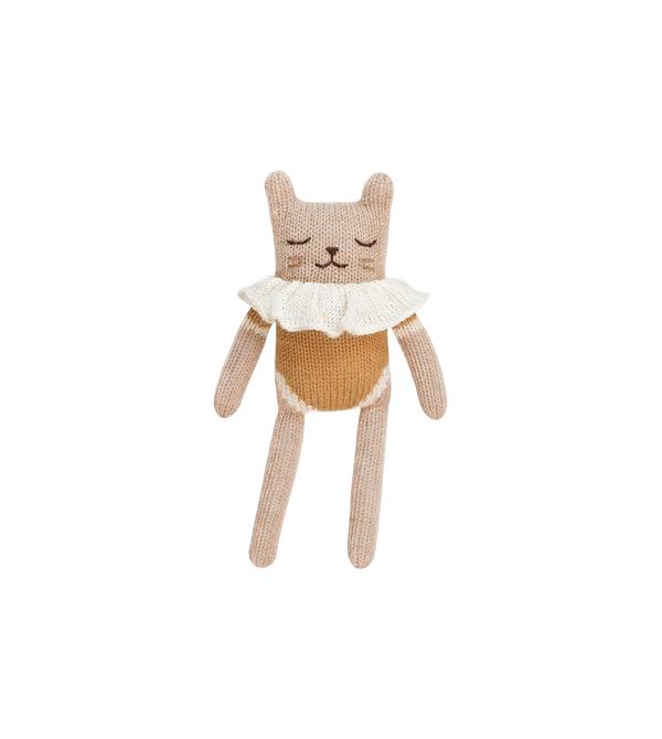 Kitten knit toy - Ochre bodysuit