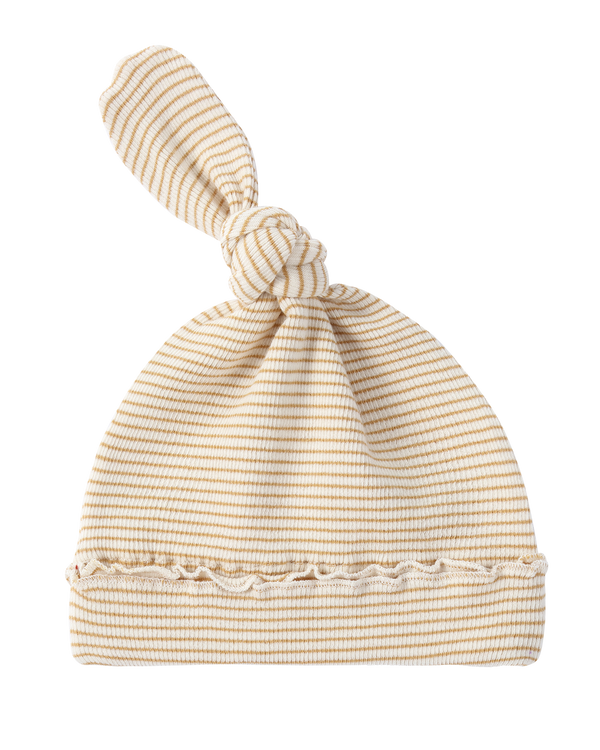 Organic knotted hat - Honey