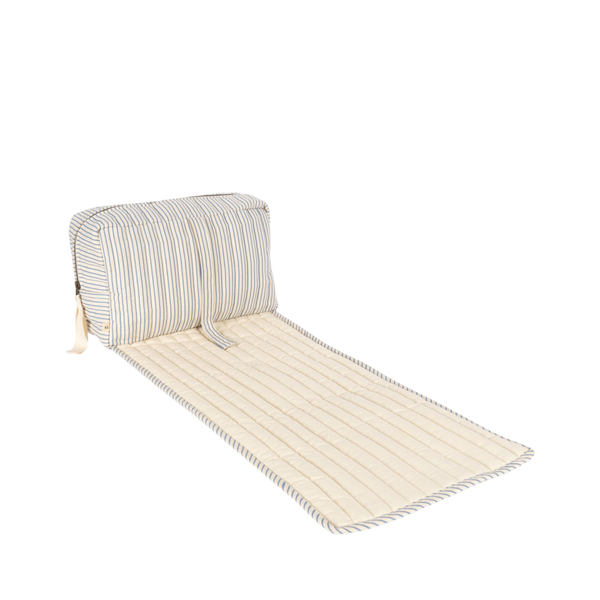 Pochette avec tapis à langé intégré - Stripe blue