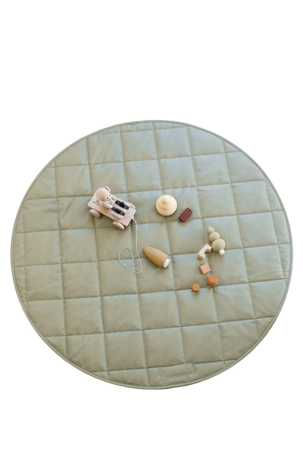 Quilted playmat - Vegan leather - Sage