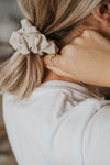 Women linen scrunchie - Naturel brut 