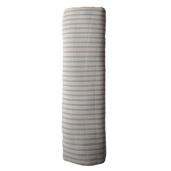 Mousseline coton bio - Sage stripe