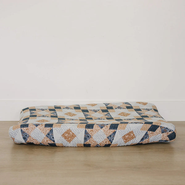 Patchwork changing pad cover