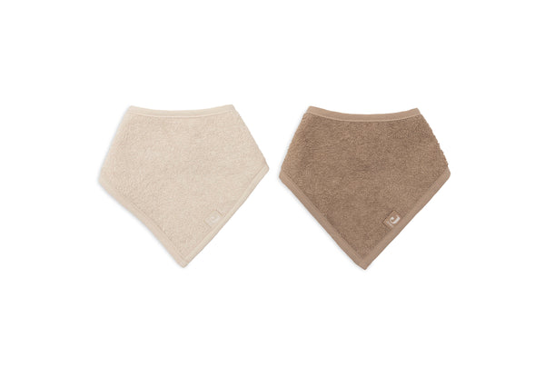 Bib bandana - Sand\Milky coffee - Pack of 2