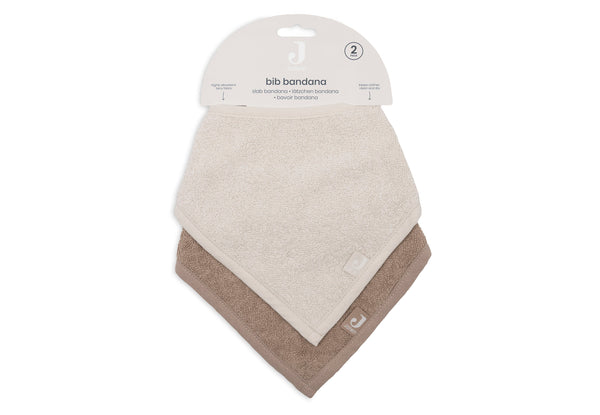 Bib bandana - Sand\Milky coffee - Pack of 2