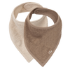 Bib bandana - Sand\Milky coffee - Pack of 2