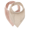 Bib bandana - Silk rose\Sand - Pack of 2