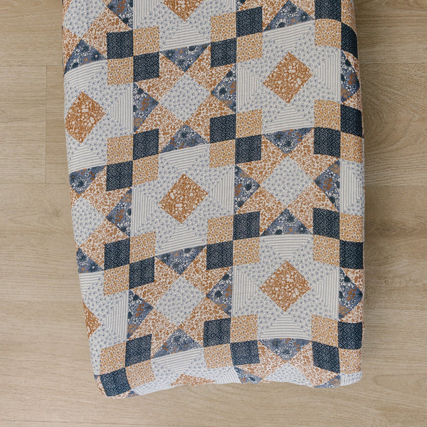 Patchwork changing pad cover