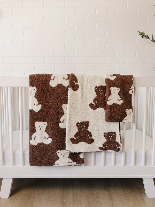 Teddy bear plush blanket (2 sizes)