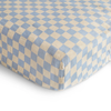 Muslin crib sheet - Blue check