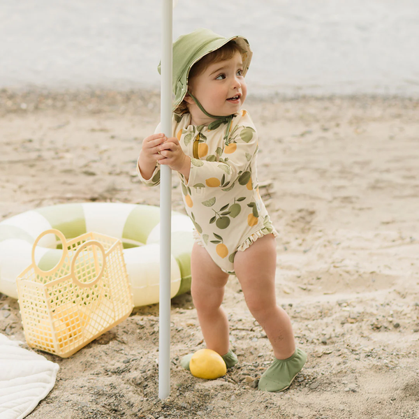 Maillot de bain manches longues crème - Agrumes