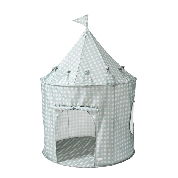 Blue gingham Recycled Fabric Play Tent