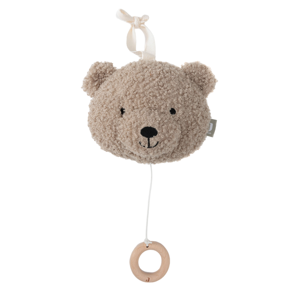 Musical hanger - Olive green teddy bear