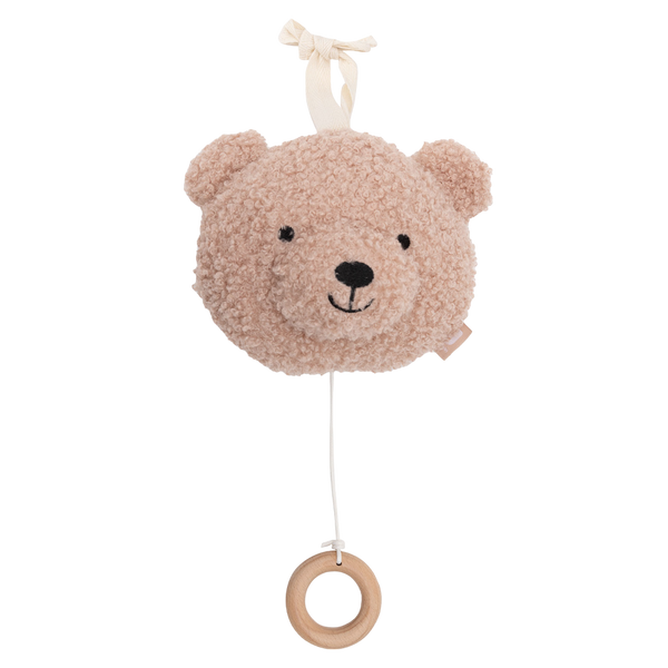 Musical hanger - Wild rose teddy bear