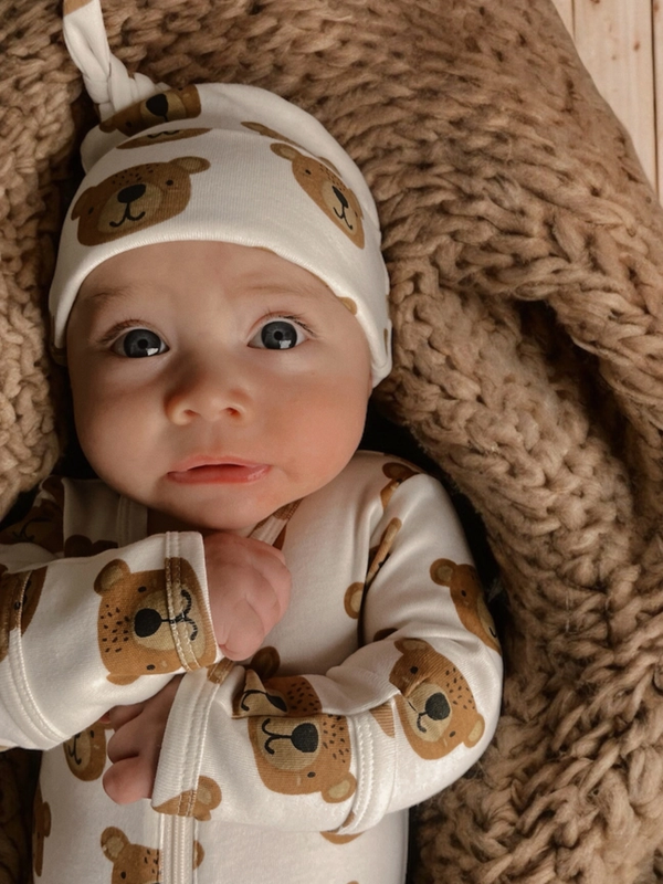 Bonnet nouveau-né - Bébé ourson