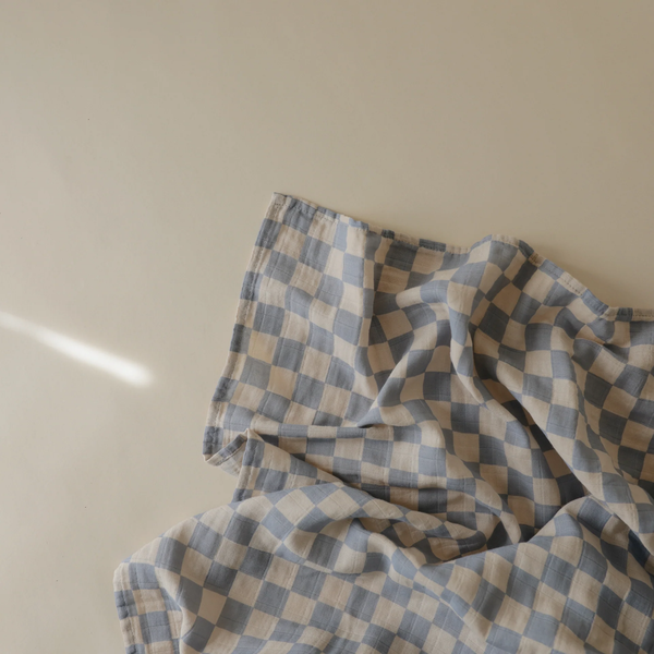 Muslin swaddle - Blue check