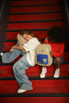Sac à dos teddy - Ecru/Cobalt