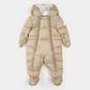 Combinaison de neige à capuche taupe