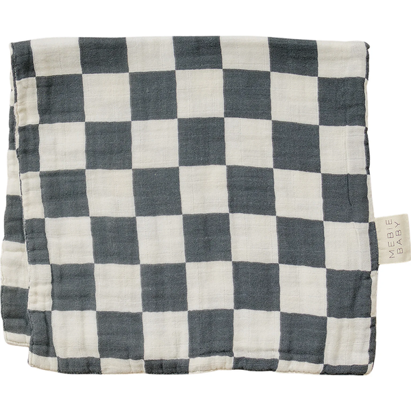 Burp cloth - Charcoal checkered