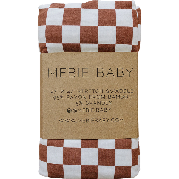 Swaddle blanket - Rust checkered