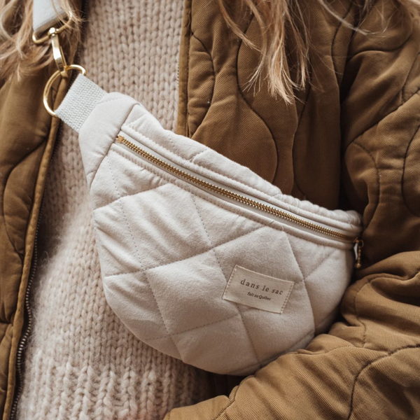 Quilted belt bag - Cream