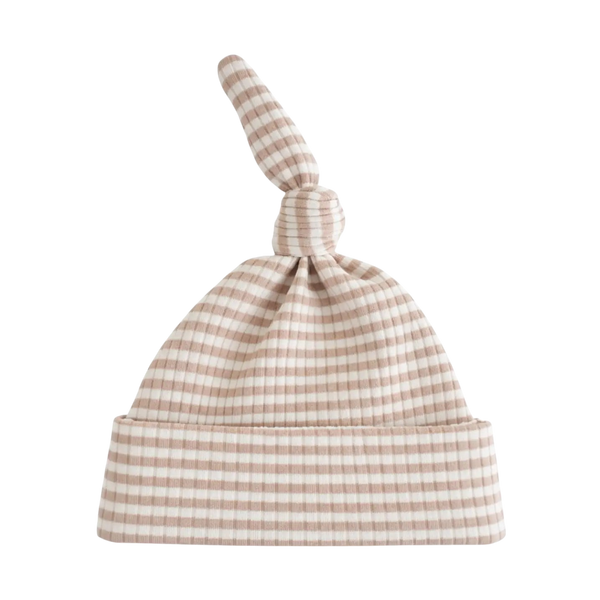 Beanie - Tan stripes