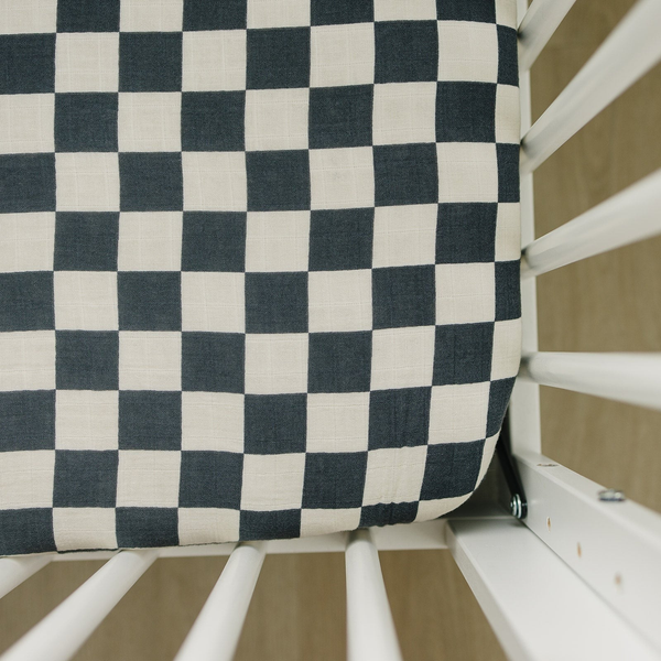 Drap contour - Charcoal checkered