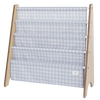 Blue gingham Recycled Fabric Book Rack