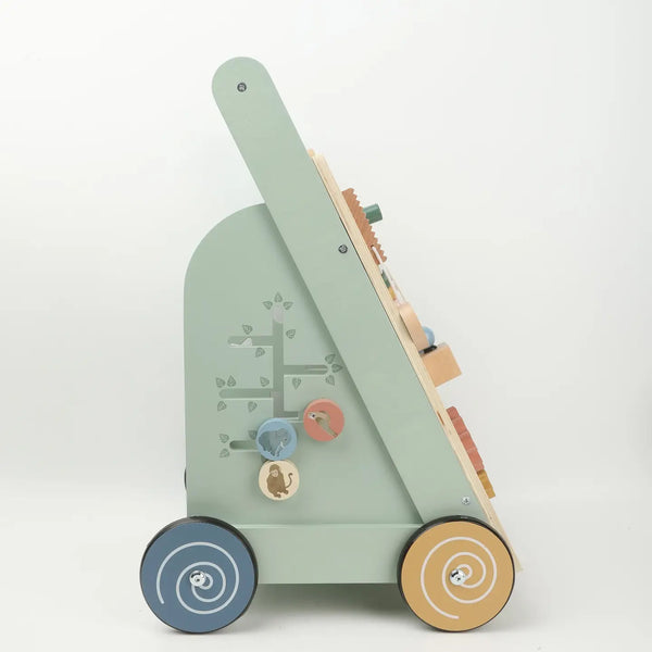 Wooden Baby Walker - Multi-Activity Push Walker Ages 18m+
