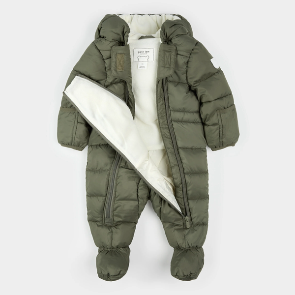 Combinaison de neige à capuche sauge