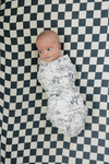 Crib sheet - Charcoal checkered