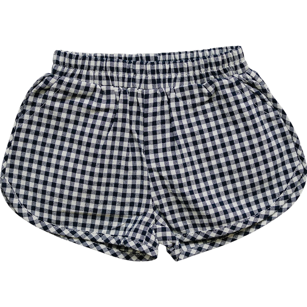 Navy gingham shorts