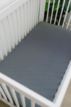 Stretch crib sheet - Navy stripes