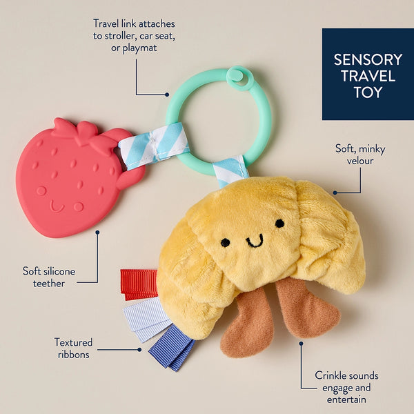 Chloé le croissant - Peluche de dentition