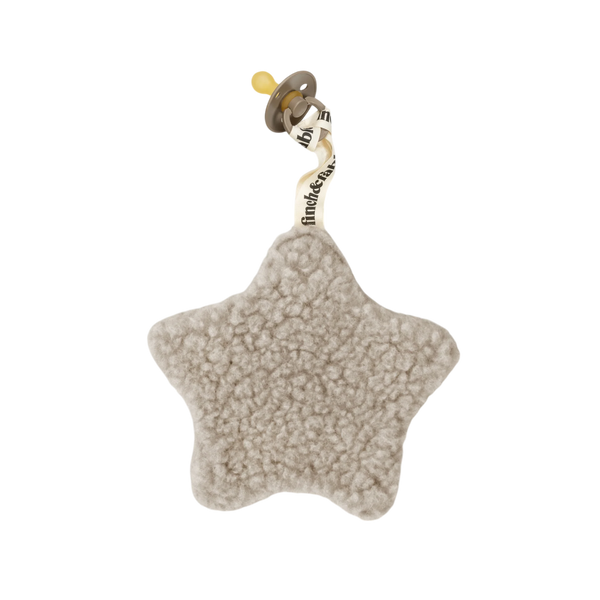 Wool Sherpa Pacifier Lovey - Sand