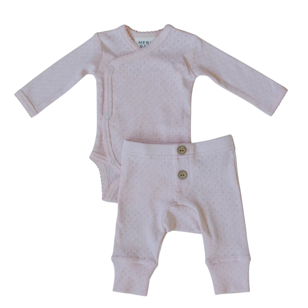 Ensemble de layette - Pointelle rose
