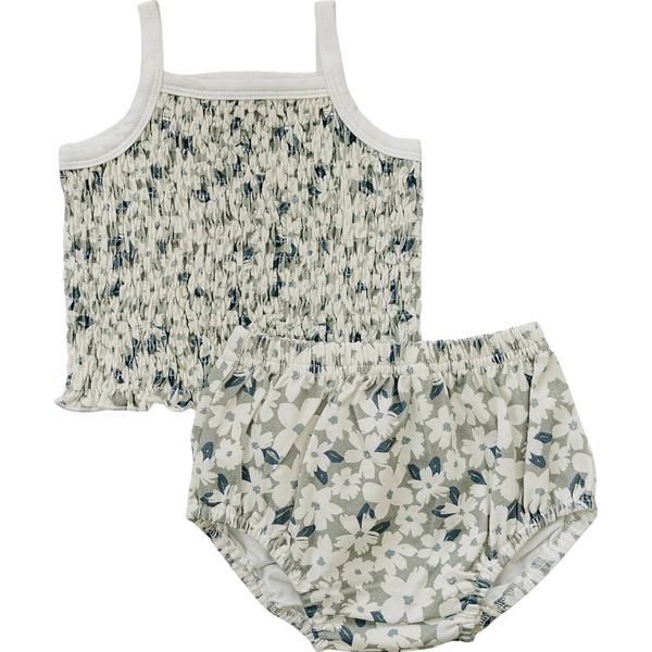 Ruched floral bloomer set