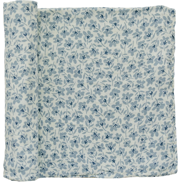 Muslin blanket - Blue blossom